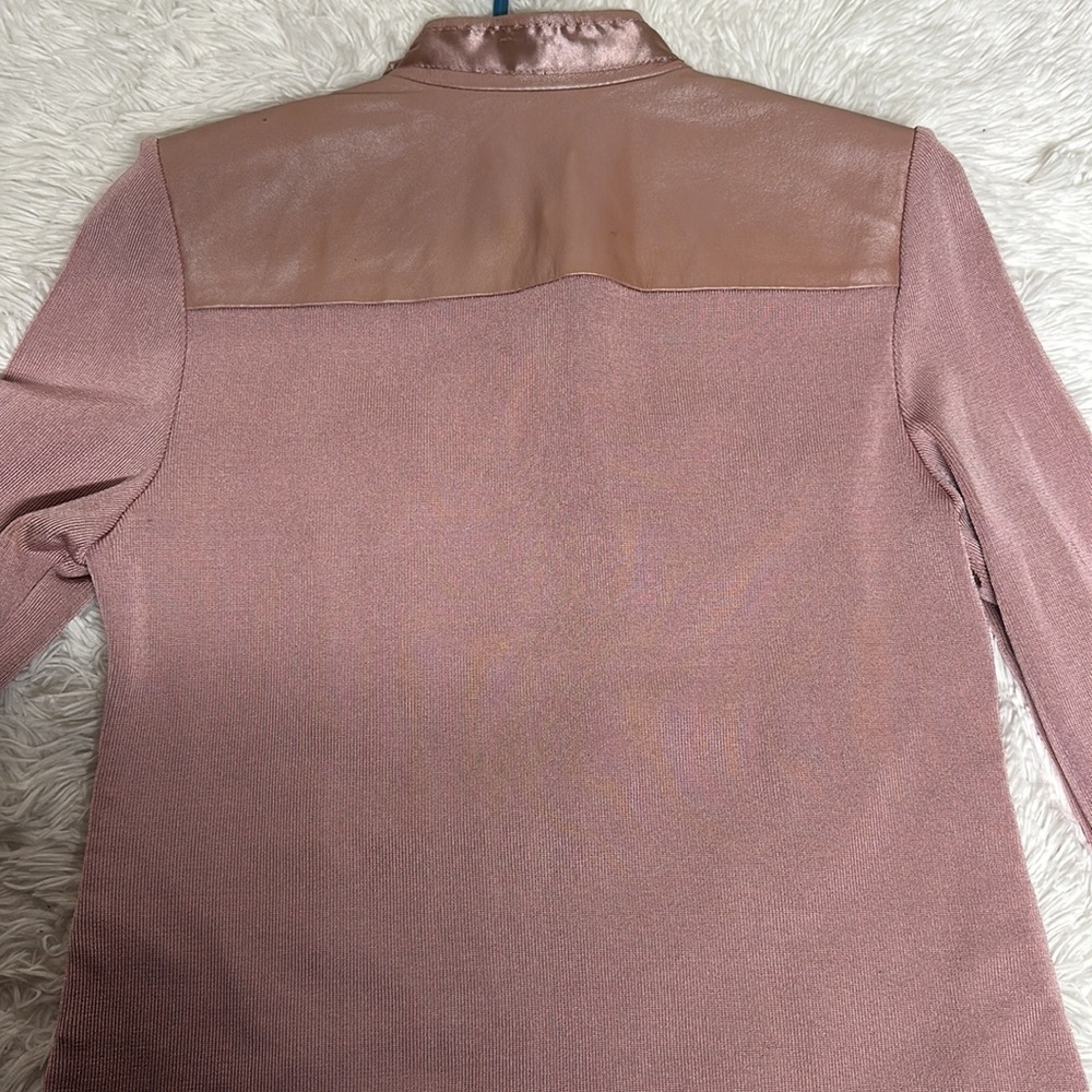 NWT Vintage Nygard Dusty Rise Quilted Leather and Rayon Barbie Jacket - Picture 9 of 9